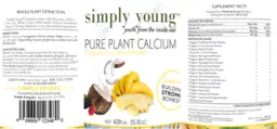 Label for Pure Plant Calcium