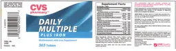 Label for Daily Multiple Plus Iron