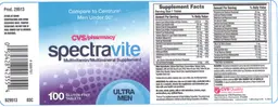 Label for Spectravite Ultra Men's Health