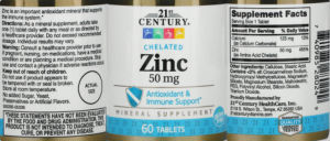 Chelated Zinc 50 mg