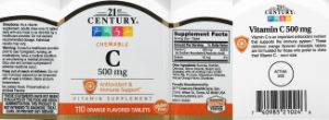 Chewable C 500 mg Orange Flavored