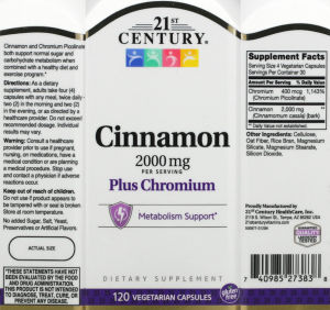 Cinnamon 2000 mg plus Chromium