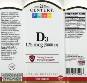 D3 125 mcg (5000 IU)