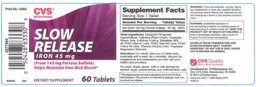 Label for Slow Release Iron 45 mg
