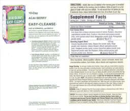 Label for 10-Day Acai Berry Easy-Cleanse
