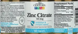 Label for Zinc Citrate 50 mg