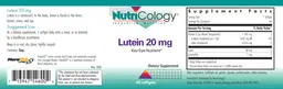 Label for Lutein 20 mg