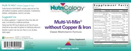 Label for Multi-Vi-Min without Copper & Iron
