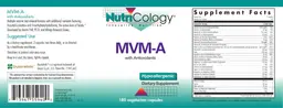 Label for MVM-A with Antioxidants