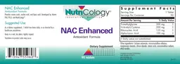 Label for NAC Enhanced Antioxidant Formula