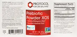 Label for Prebiotic Powder XOS