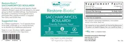 Label for Saccharomyces boulardii