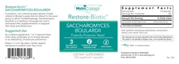 Label for Saccharomyces boulardii