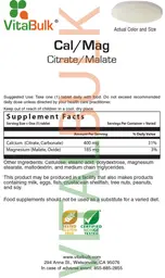 Label for Cal/Mag Citrate/Malate