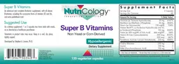 Label for Super B Vitamins