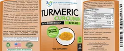 Label for Turmeric Curcumin with Bioperine