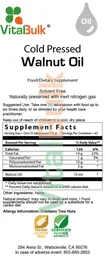 Label for Cold Pressed Walnut Oil
