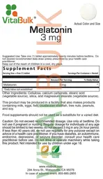 Label for Melatonin 3 mg