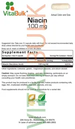 Label for Niacin 100 mg