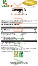 Label for Omega-3 1200 mg