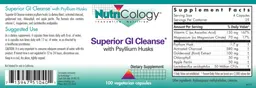 Label for Superior GI Cleanse with Psyllium Husks