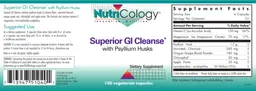 Label for Superior GI Cleanse with Psyllium Husks