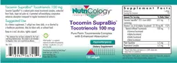 Label for Tocomin SupraBio Tocotrienols 100 mg