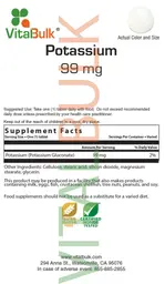Label for Potassium 99 mg