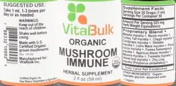 Label for Organic Mushroom Immune