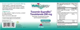 Label for Tocomin SupraBio Tocotrienols 200 mg