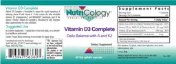 Label for Vitamin D3 Complete