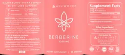 Label for Berberine 1200 mg