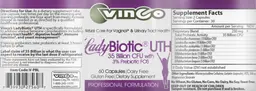 Label for LadyBiotic UTH