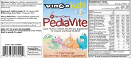 Label for PediaVite Natural Cherry