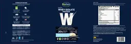 Label for W 100% Whey Isolate Protein Vanilla Flavor