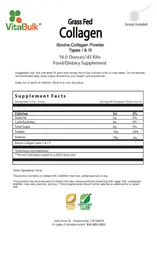 Label for Grass Fed Collagen