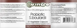 Label for Probiotic S. boulardii