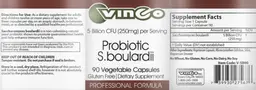Label for Probiotic S. boulardii