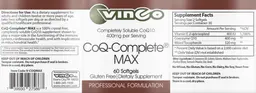 Label for CoQ-Complete Max 400 mg