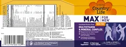 Label for Max For Men Iron-Free