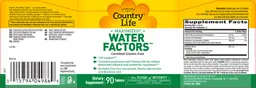 Label for Maximized Water Factors