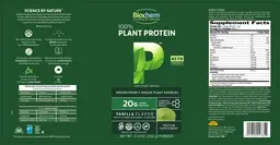 Label for P 100% Plant Protein Vanilla Flavor