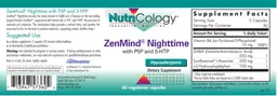 Label for ZenMind Nighttime with P5P and 5-HTP