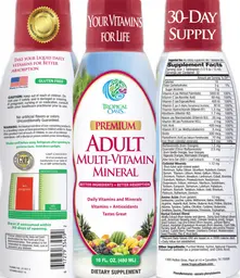 Label for Premium Adult Multi-Vitamin Mineral