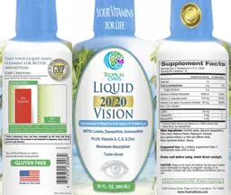 Label for Liquid 20/20 Vision