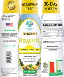 Label for Premium Vitamin D3