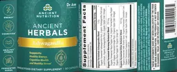 Label for Ashwagandha