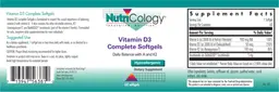 Label for Vitamin D3 Complete Softgels
