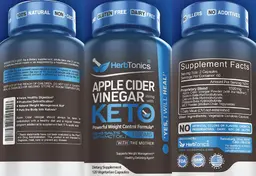Label for Apple Cider Vinegar along with Keto