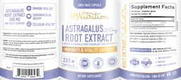 Label for Astragalus Root Extract 300 mg